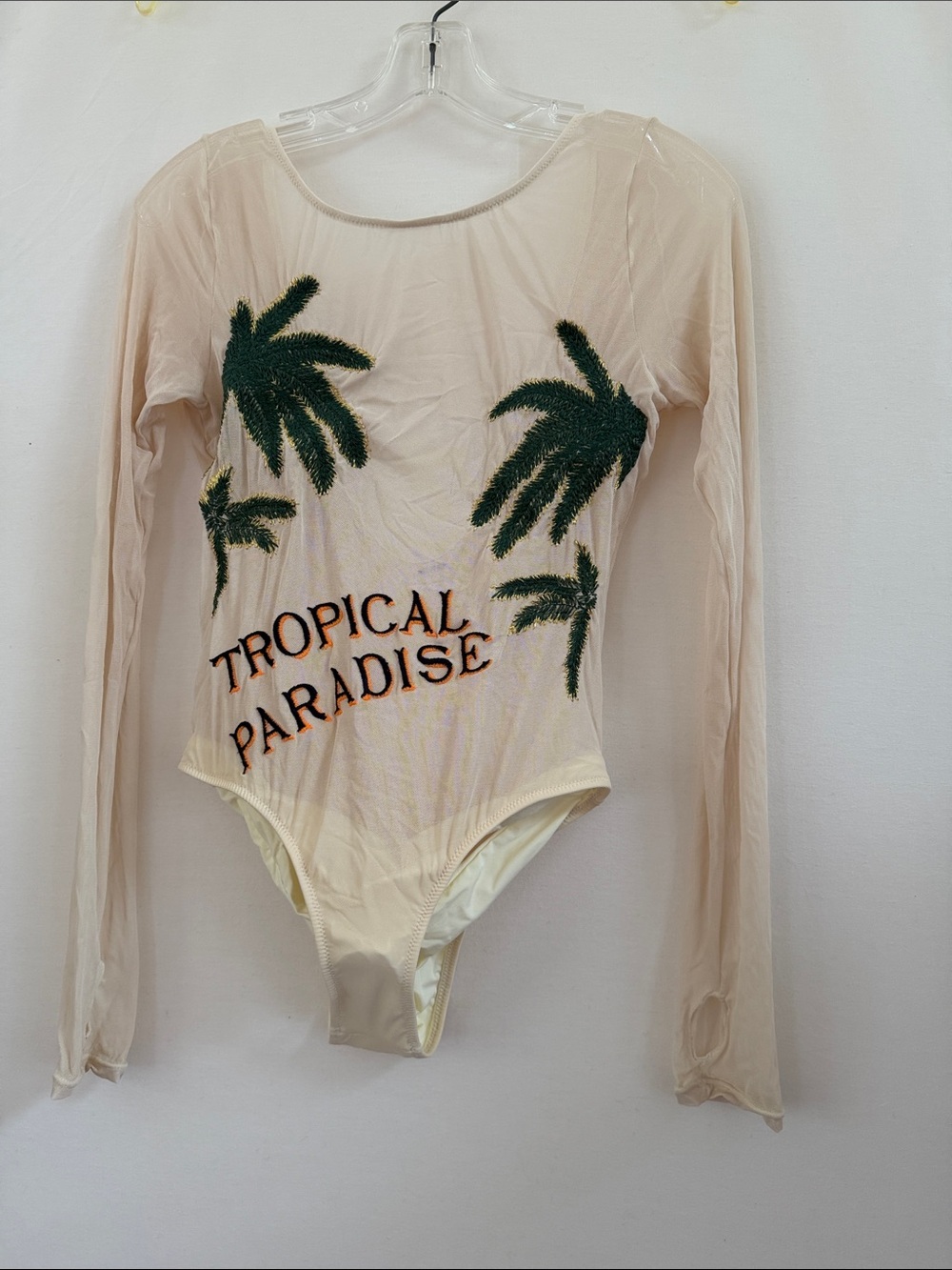 Maaji Beige Long-Sleeve One-Piece M